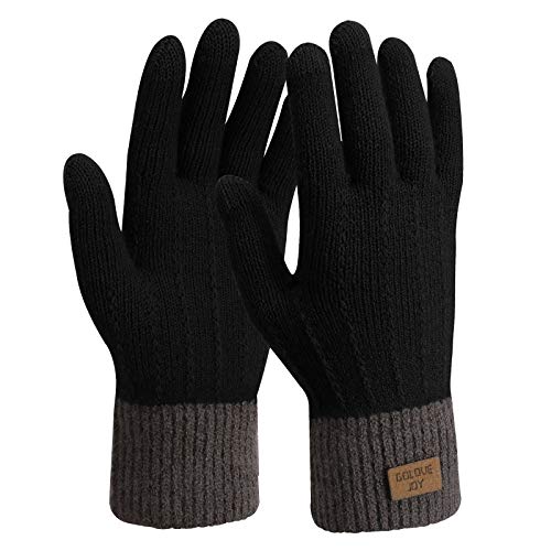 TAGVO Damenhandschuhe Winter Touchscreen Gestrickt Warme Handschuhe,Elastisches Warmes Fleece Arbeitshandschuhe für Frauen, Winterhandschuhe zum Skifahren Radfahren Wandern Fahren-Einheitsgröße von TAGVO