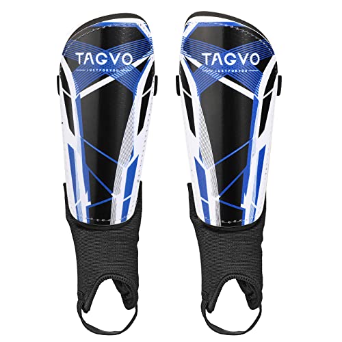 TAGVO Football Shin Guards for Children, Teens and Adults, Football Shin Pads with Ankle Sleeves Protection, Elastic Football Shin Pads for Boys Girls Kids von TAGVO