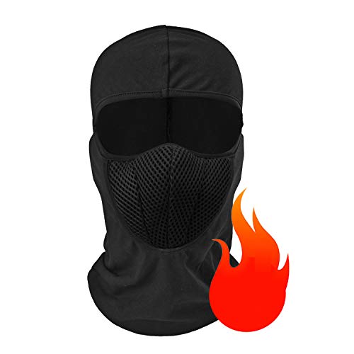 TAGVO Plus Velvet Balaclava Gesichtsmaske, atmungsaktives Mesh mehrzweck Winddicht Motorrad Radfahren Taktische Balaclava Kapuze Halswärmer, Fit Helme für Erwachsene Männer elastische Universalgröße von TAGVO