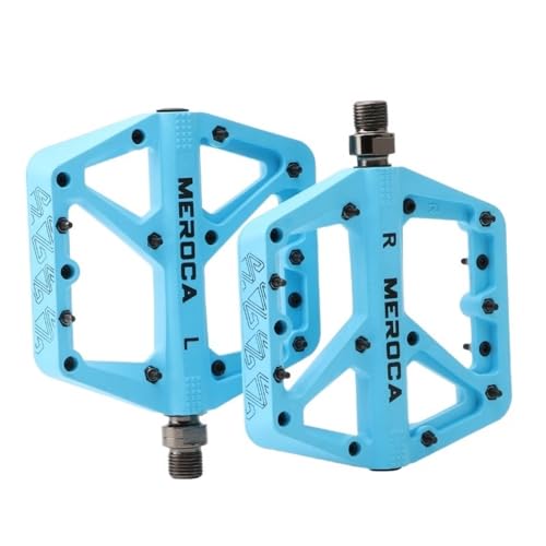 Pedale Fahrrad Slip MTB Pedal -Nylonfaser -Versiegelungspedal for versiegelte Lager for Rennrad mit Rennrad BMX Ultra-Licht-Fahrradteile Fahrradpedale (Color : Blue) von TAIGUHUI
