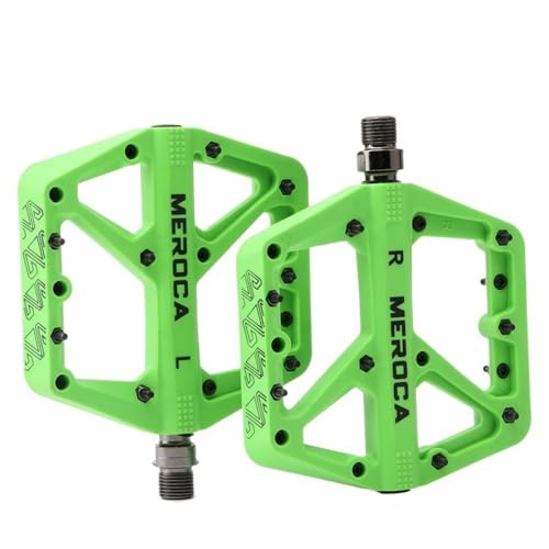Pedale Fahrrad Slip MTB Pedal -Nylonfaser -Versiegelungspedal for versiegelte Lager for Rennrad mit Rennrad BMX Ultra-Licht-Fahrradteile Fahrradpedale (Color : Green) von TAIGUHUI