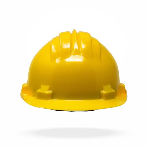 TAMS® Bauhelm EN 397 Sicherheitshelm Schutzhelm Bauarbeiterhelm Helm 54-61 cm Blau, Gelb, Grün, Grau, Rot, Weiß, Orange (Gelb) von TAMS