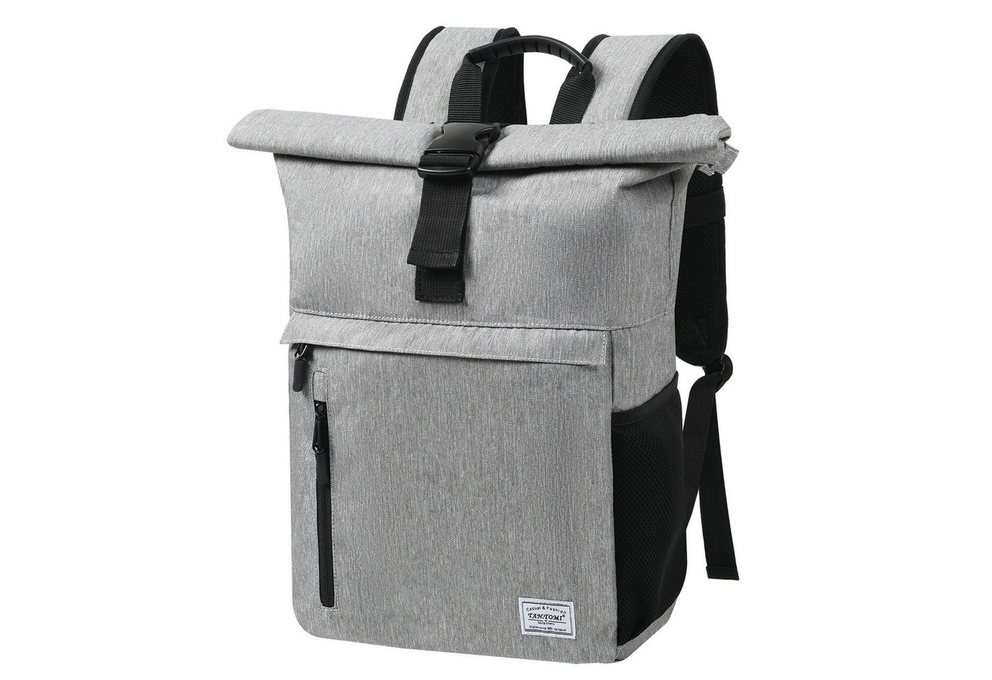 TAN.TOMI Cityrucksack RollTop Rucksack Herren Damen 22L-25L LaptopRucksack Schulrucksack, Radsport Stylische Tagesrucksack mit 17 Zoll Laptopfach von TAN.TOMI