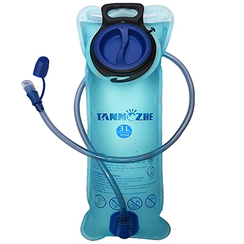 TANNOZHE Trinkblase 3Liter auslaufsicheres Wasserreservoir,BPA-freier Trinkrucksack-Ersatz,Sport-Reise-Reservoir Trinkrucksack Pack Wandern im Freien,Blau von TANNOZHE