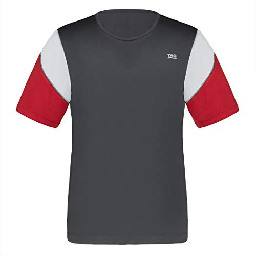 TAO. Einfach Laufen. Kurzarm Laufshirt BERLIAN Titanium/Rubin 52 von TAO Sportswear