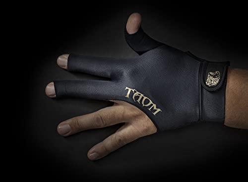 TAOM Midas Ultra Silky Thin Billard-Queue-Handschuhe, linke Brücke, Handschuh für Rechtshänder, Größe M (M) von TAOM