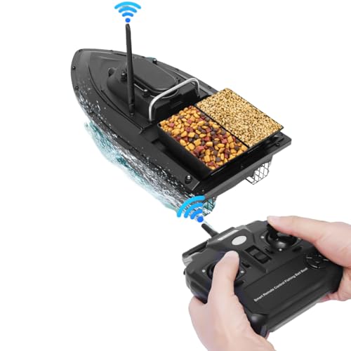 Ferngesteuertes Futterboot Mit Reichweite 500M Entfernung RC Boot Köderboot Fischköderboot Kabellos GPS Postion Cruise Fernbedienung Angelköder von TAPMING