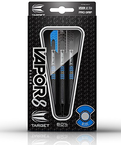 TARGET Vapor 8 Black Tungsten Softdart 18g inkl. Satz Empire®™ Flights (18g blau) von Target Darts