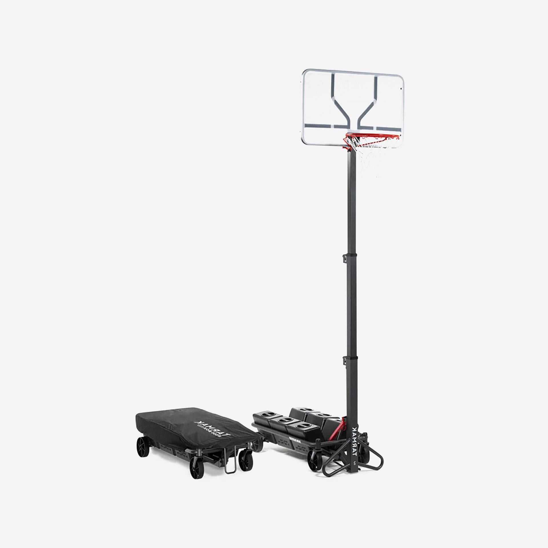 Basketball Korbanlage klappbar mit Rollen 2,40 bis 3,05 m - B500 Easy Box von TARMAK