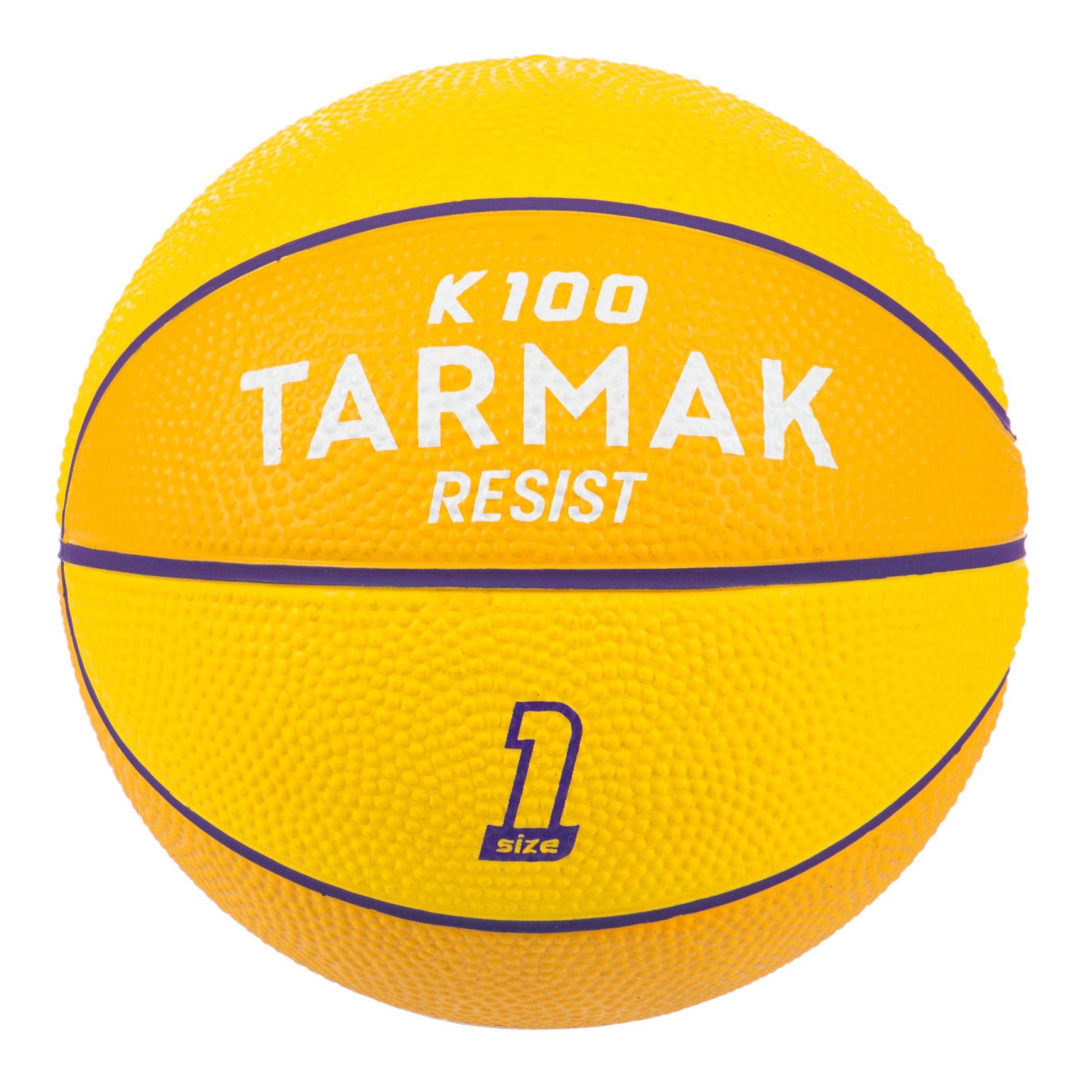 Kinder Basketball K100 Rubber Mini Grösse 1 gelb von TARMAK
