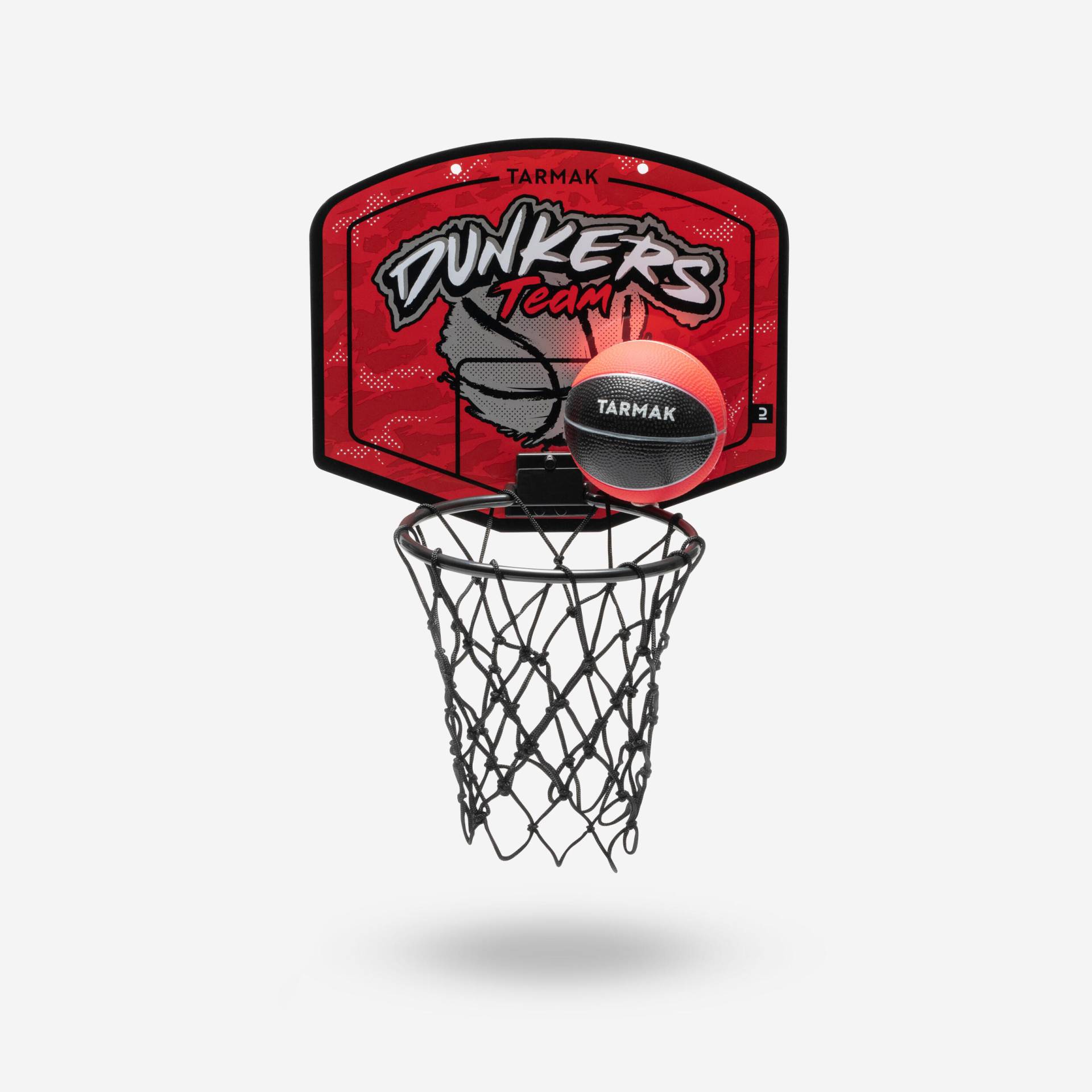 Mini Basketball Korb Wand- oder Türbefestigung - SK100 Dunkers rot/silber von TARMAK