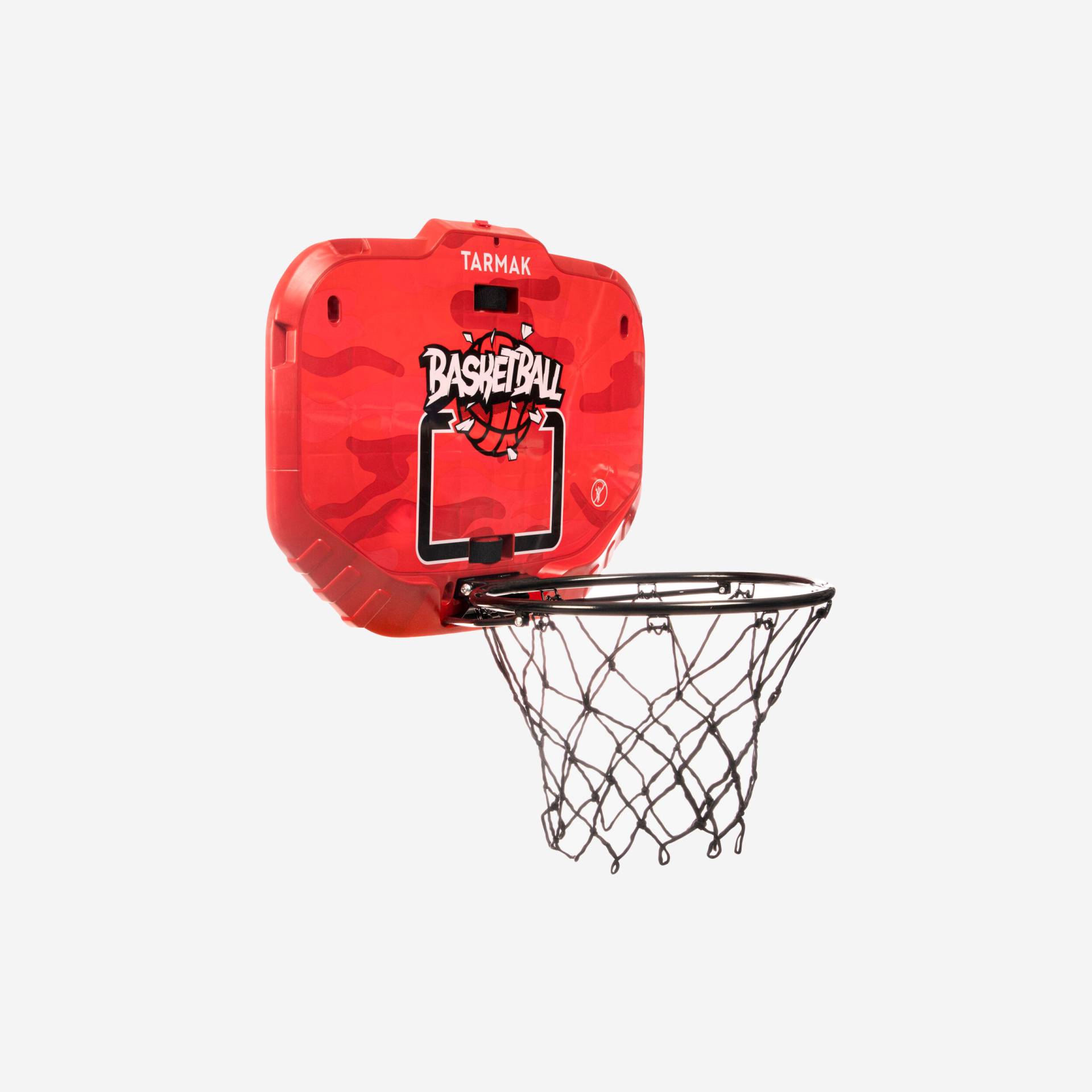 Mini Basketball Korb Set Wandbefestigung /Outdoor - K900 rot/schwarz von TARMAK