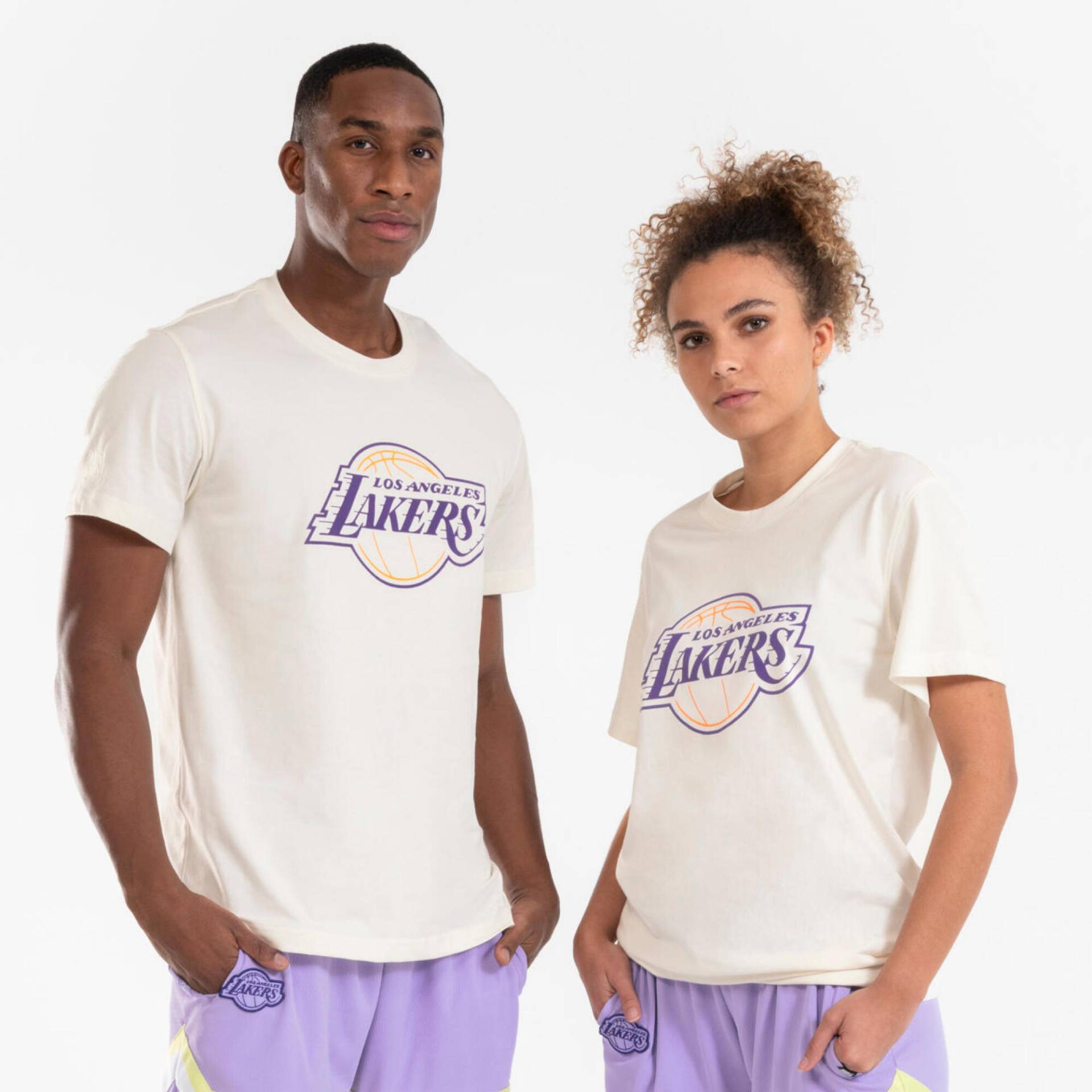 Damen/Herren Basketball T-Shirt NBA Lakers - TS 900 weiss von TARMAK