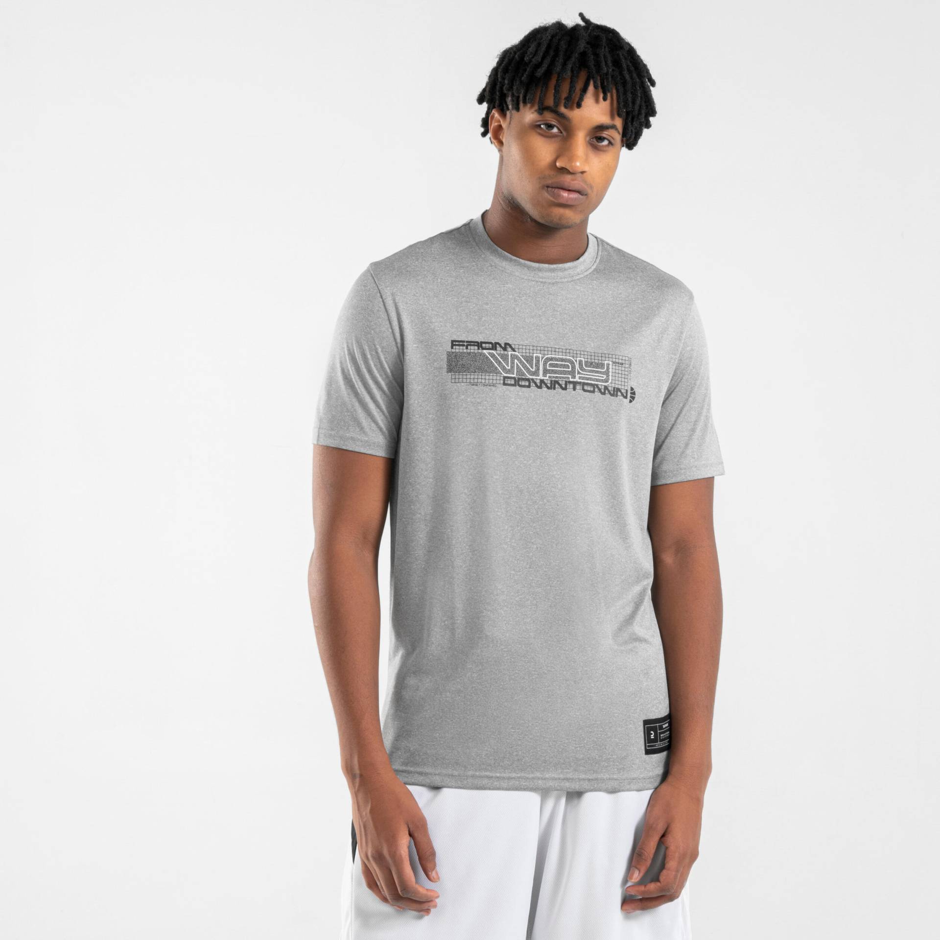 Herren Basketball T-Shirt - TS500 Fast grau von TARMAK