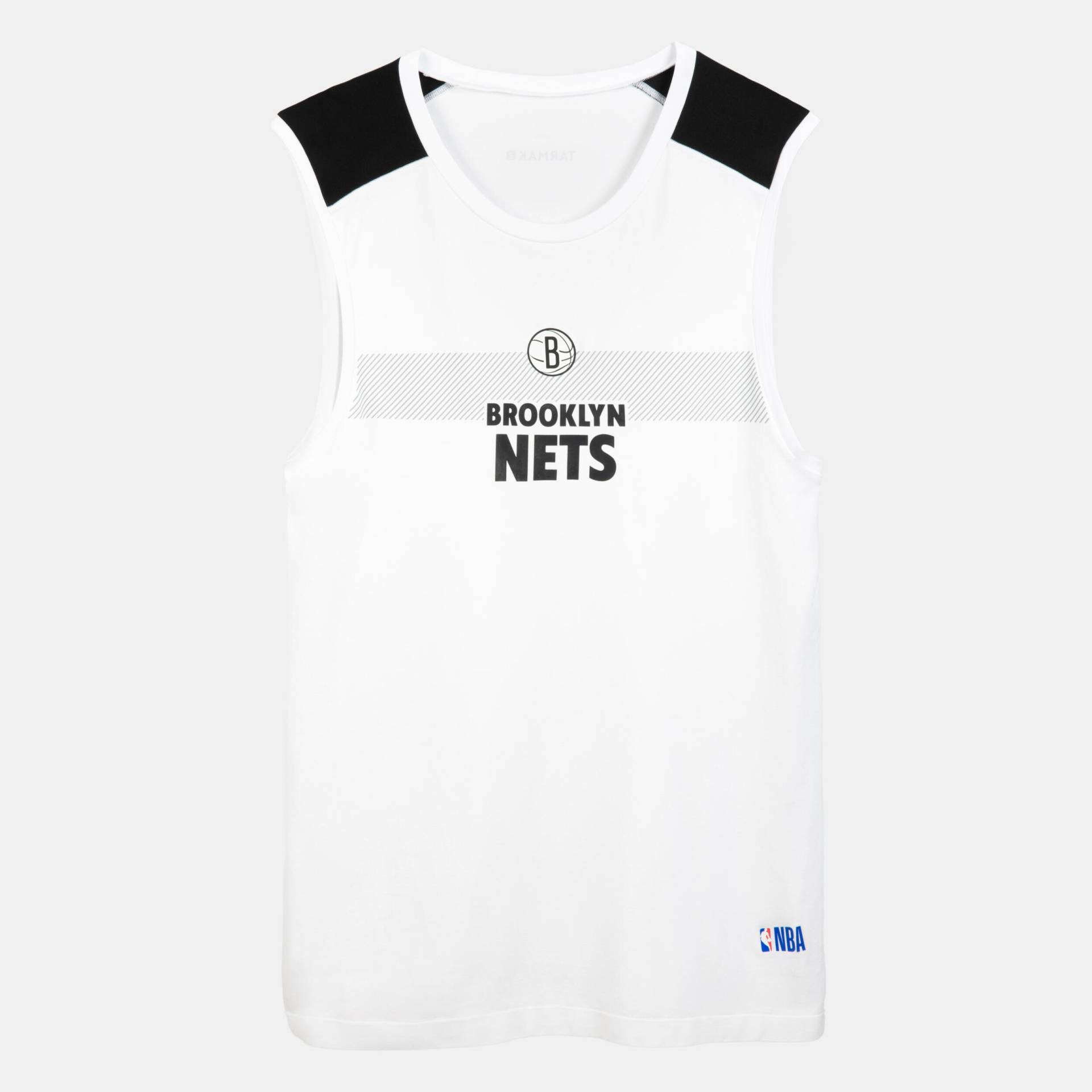 Kinder Basketball Funktionsshirt ohne Ärmel - UT500 NBA Nets weiss von TARMAK