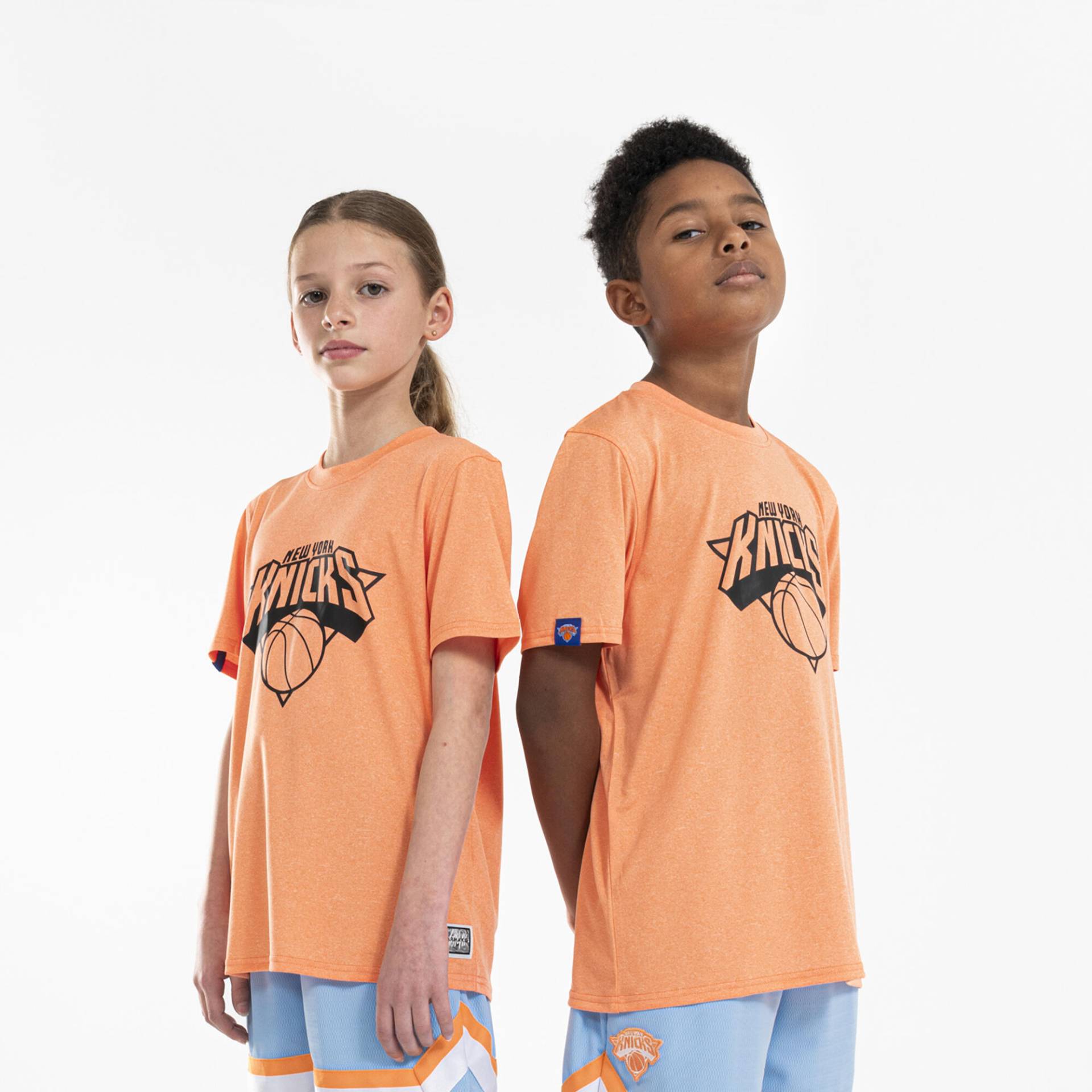 Kinder Basketball Shirt Kurzarm NBA Knicks - TS 900 orange von TARMAK