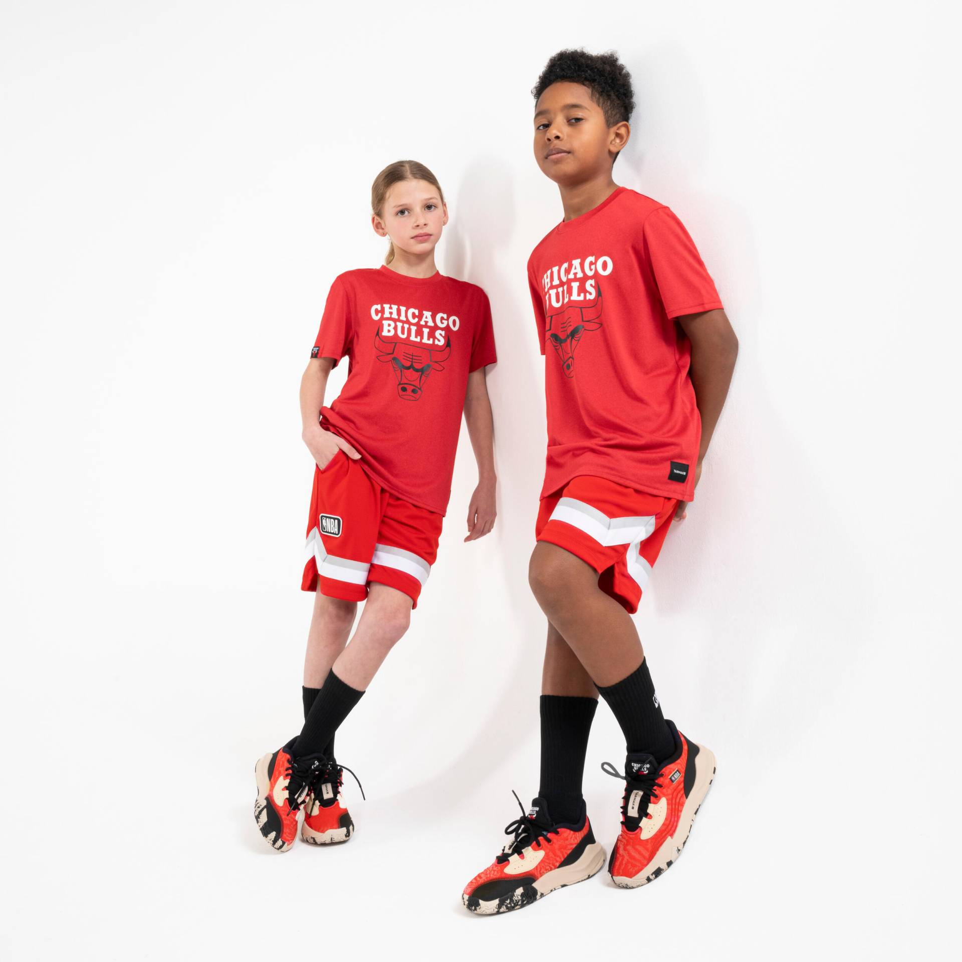 Kinder Basketball Shirt kurzarm NBA Chicago Bulls - TS 900 rot von TARMAK
