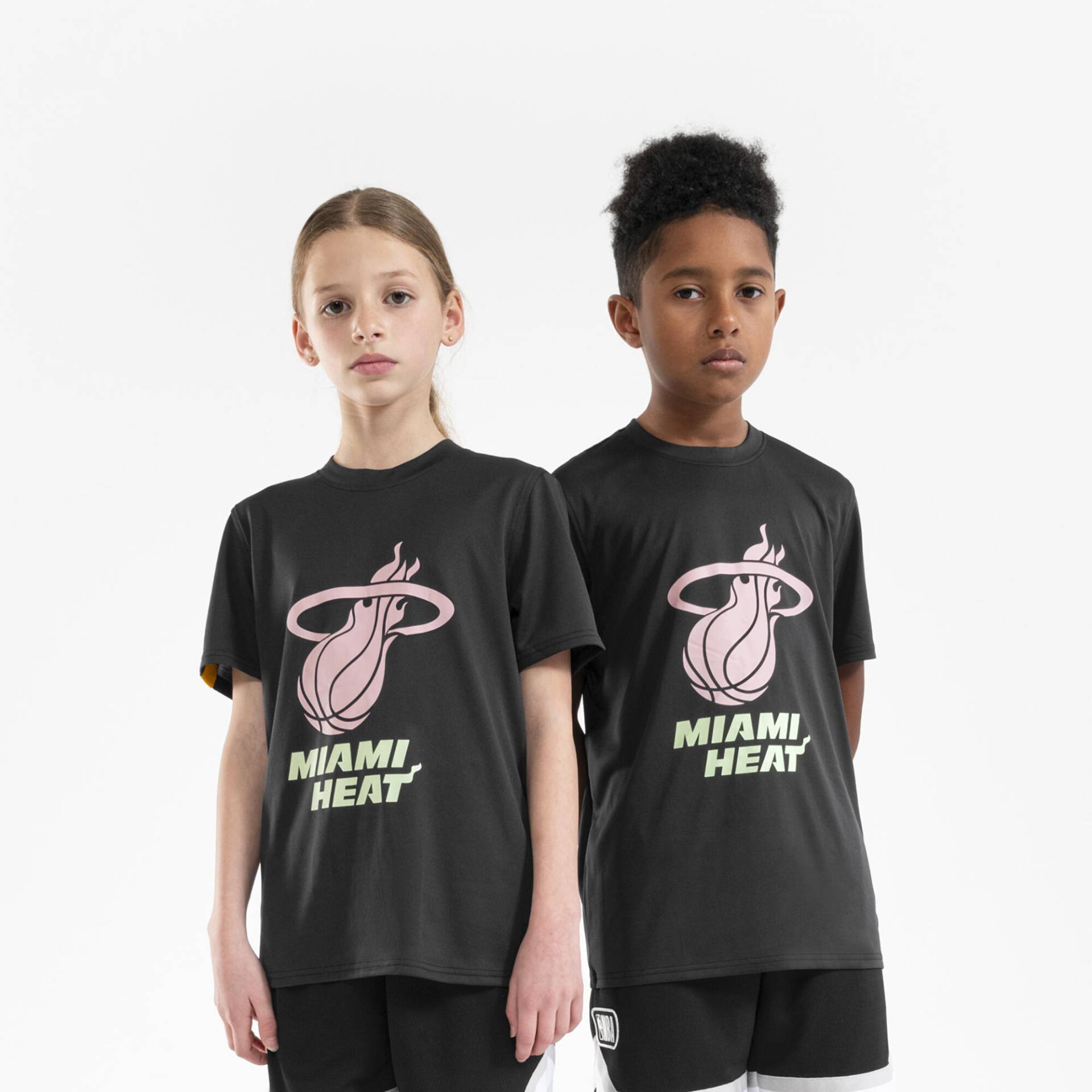 Kinder Basketball Shirt kurzarm NBA Miami Heat - TS 900 schwarz von TARMAK