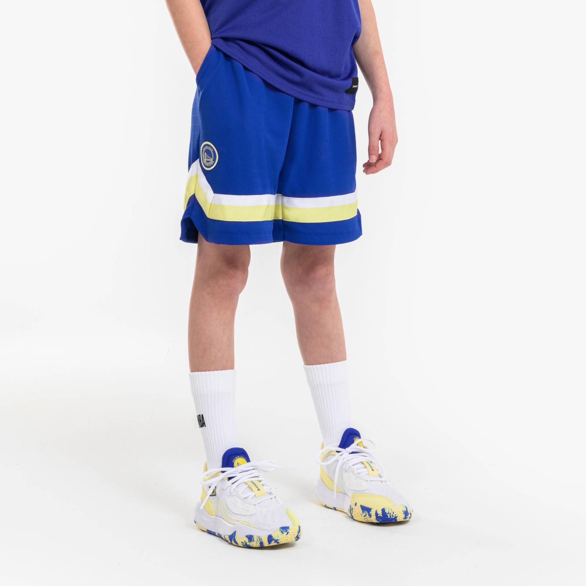 Kinder Basketball Shorts NBA Warriors - SH 900 JR blau von TARMAK
