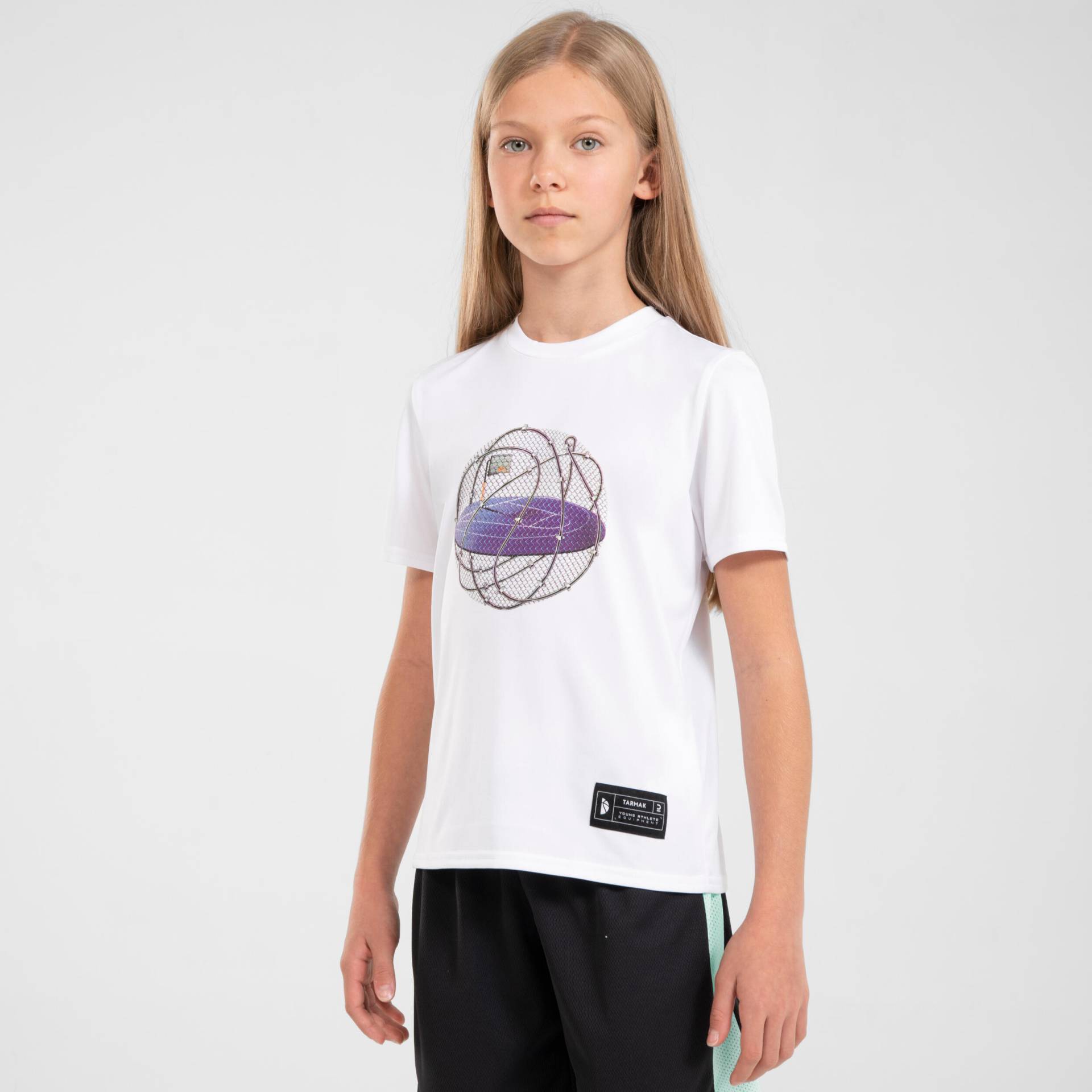 Kinder Basketballshirt TS500 Fast weiss von TARMAK