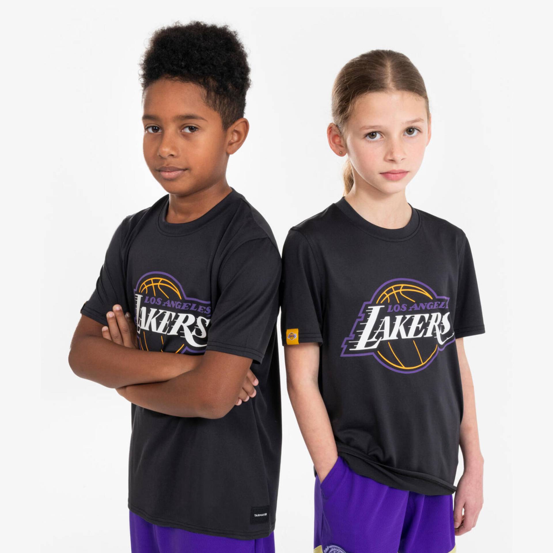 Kinder Basketball Shirt Kurzarm NBA Lakers - TS 900 schwarz von TARMAK