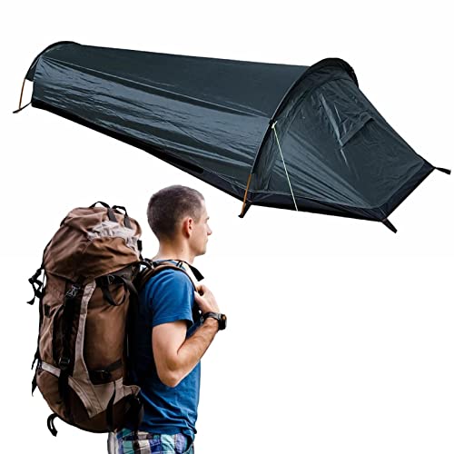 Ultraleichtes Biwakzelt - 1-Personen-Zelte für Camping | wasserdichte Outdoor-Ausrüstung zum Wandern, Erdnägel, Außentasche, Zubehörtasche und Abspannleinen inklusive Tayste von TAYSTE