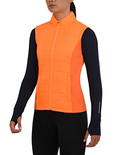 TCA Damen Excel Runner Leichte Laufweste mit Reißverschlusstaschen - Orange, XS von TCA