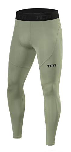 TCA Herren Pro Performancance Leggings, Kompressionshose, Sporthose, Lang - Hellgrün, L von TCA