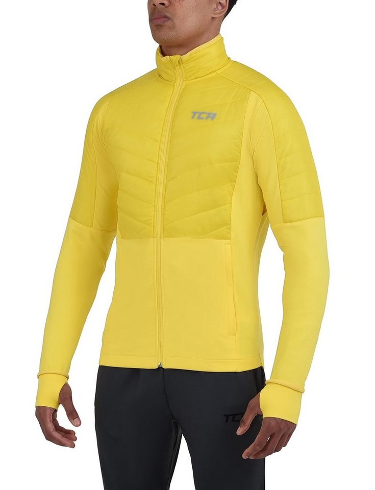 TCA Trainingspullover TCA Herren Excel Runner Laufjacke - Gelb (1-tlg) von TCA