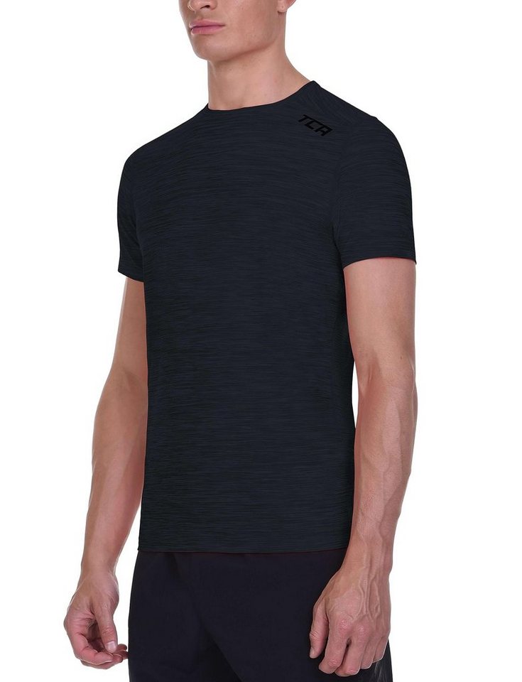 TCA T-Shirt TCA Herren Galaxy Fitness Lauf Shirt - Schwarz (1-tlg) von TCA