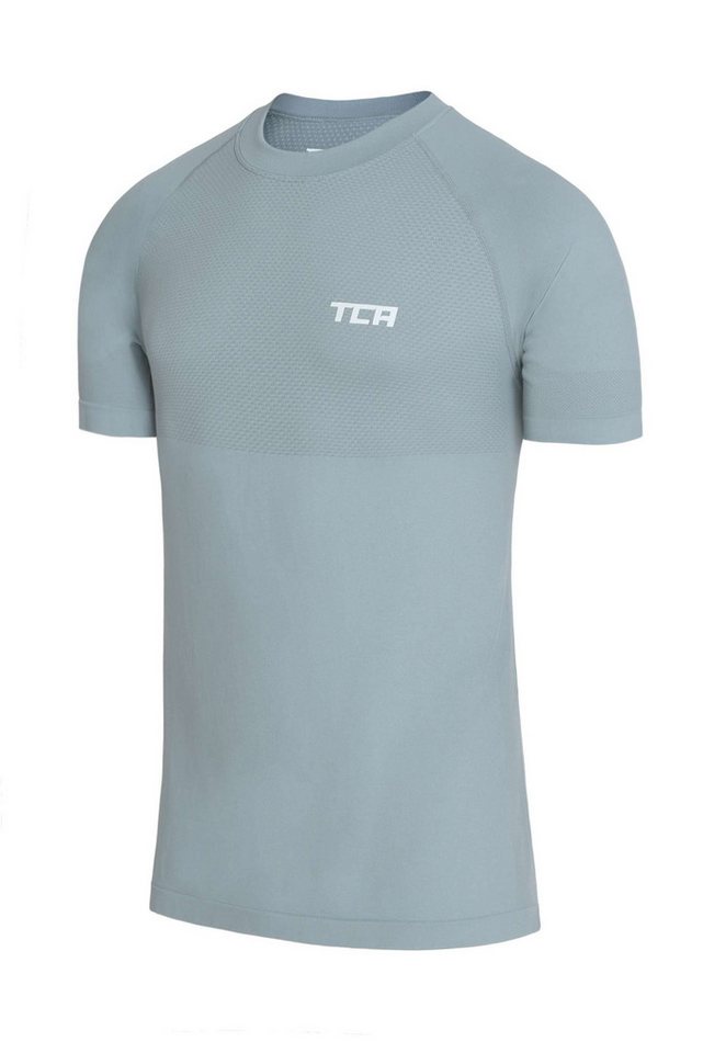 TCA T-Shirt TCA Herren SuperKnit Laufshirt - Hellblau (1-tlg) von TCA