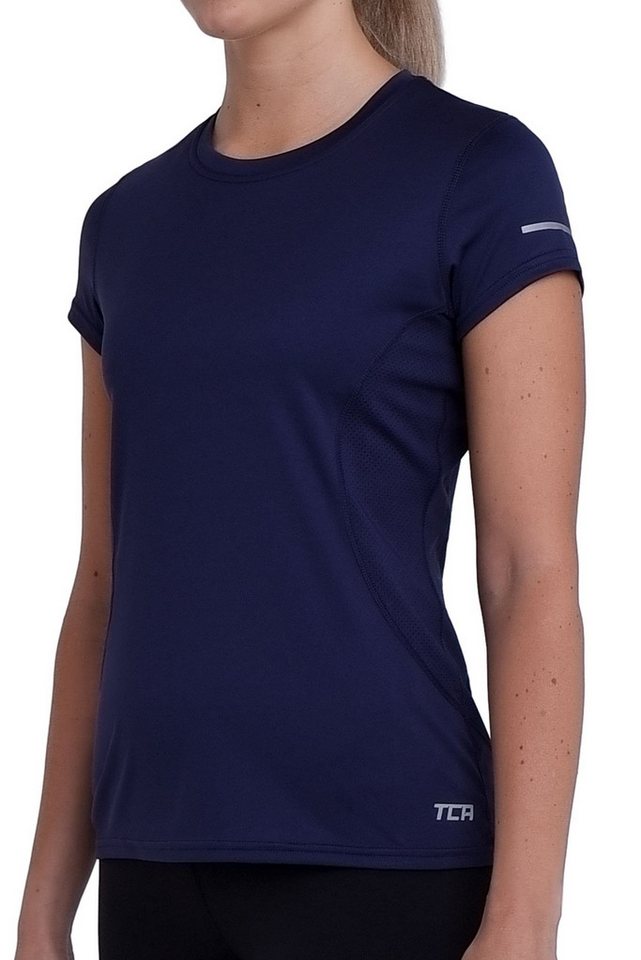 TCA Trainingsshirt Damen Atomic Kurzarm T-Shirt Quickdry - Dunkelblau (1-tlg) von TCA