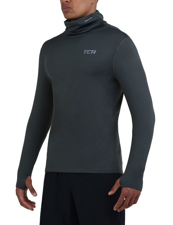 TCA Trainingsshirt TCA Herren Thermo Laufshirt - Dunkelgrün (1-tlg) von TCA