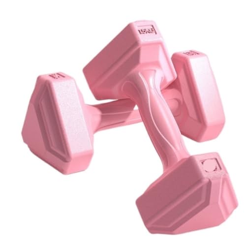 Dumbbells Kleine Hanteln For Damen Und Herren, Fitness-Heim-Gewichtsverlust-Hanteln, Outdoor-Indoor-Sportgeräte Hantelset (Color : Pink, Size : 3kg) von TCMYQS