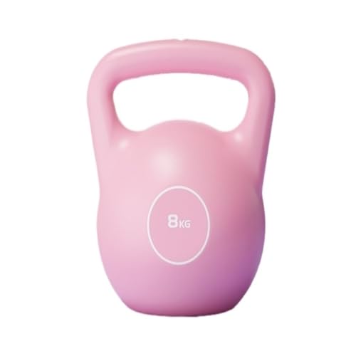 Dumbbells Umweltfreundliche Kettlebell Fitness Home Einstellbares Gewicht Hantel Kettlebell-Basis Unterstützt Das Heben Des Wasserkochers Hantelset (Color : Pink, Size : 8kg) von TCMYQS