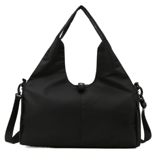 Gymbag Yoga-Tasche, Einfache Damen-Umhängetasche, Yoga-Fitnesstasche, Unabhängiges Schuhfach Sports Bag (Color : Black, Size : 45 * 21 * 25cm) von TCMYQS