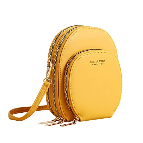 Mode Tasche Unisex Große Kapazität Tasche Mode Tragbare Umhängetasche Umhängetasche Geldbörsen Damen Neu (Yellow, One Size) von TDEOK
