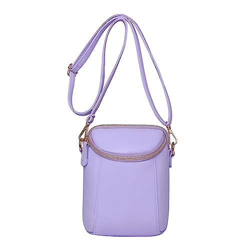 Modetasche für Damen, Umhängetasche, leicht, große Kapazität, Kosmetiktasche Kleine Brieftasche Herren Mit Münzfach (Purple, One Size) von TDEOK