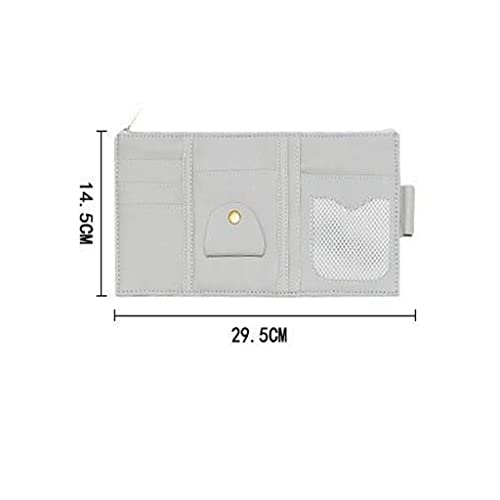 TDEOK Autotasche Zubehör Reißverschluss Sonnenschutz Innen Organizer mit Aufbewahrungsmappe Kleine Geldbörsen Damen Münzen (Black, M) von TDEOK