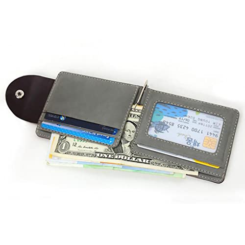 TDEOK Brieftaschen Ultradünner Geldbörsenhalter ID Slim Card Leather Clip Credit Wallet Geldbörsen Damen Von Thomy (Grey, One Size) von TDEOK