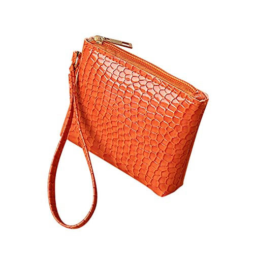 TDEOK Damen-Geldbörse, modische Tasche und sehr tragbare, leichte und große Geldbörse Klein Brieftasche (Orange, One Size) von TDEOK