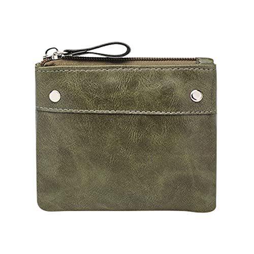 TDEOK Damentasche Modedesign Feine kleine PU- Geldbörse Geldbeutel Leichte Tasche Geldbörsen Herren Vintage (Green, One Size) von TDEOK