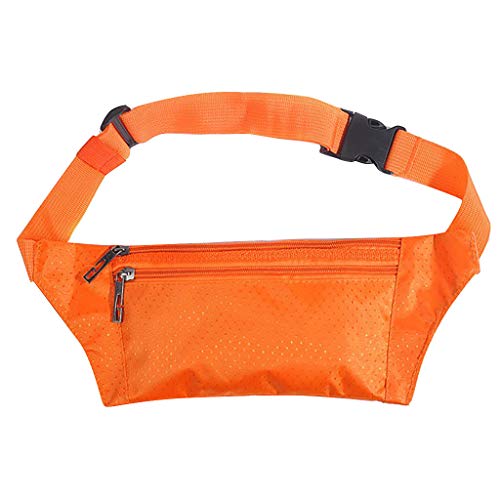 TDEOK Einfach für Männer und Frauen Freizeit solide wasserdichte Sport Fitness Taillenverpackungen Hüfttaschen (Orange, One Size) von TDEOK