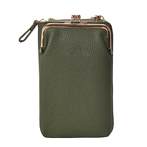 Einfarbige, kleine und zarte Damen-Geldbörse, geeignet für Verschiedene Altersgruppen Brieftasche Damen Klein Vintage (Green, One Size) von TDEOK