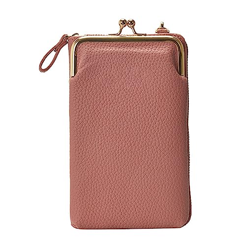Einfarbige, kleine und zarte Damen-Geldbörse, geeignet für Verschiedene Altersgruppen Brieftasche Damen Klein Vintage (Pink, One Size) von TDEOK