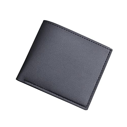 TDEOK Fashion Men ID Short Wallet Solid Color Bag Oepn Purse Multiple Card Slots Clutch Bag Ausgefallene Geldbörsen Damen (Black, One Size) von TDEOK