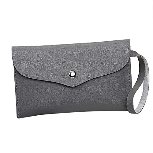 TDEOK Frauen Mode kleinen quadratischen Clutch Taschen Geldbeutel Geldbörsen in (Grey, One Size) von TDEOK