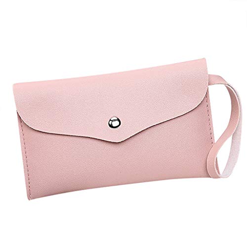 TDEOK Frauen Mode kleinen quadratischen Clutch Taschen Geldbeutel Geldbörsen in (Pink, One Size) von TDEOK