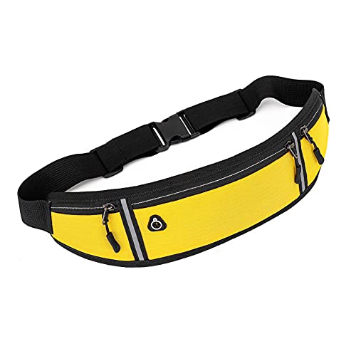 TDEOK Für Frauen Gürtel zum Laufen Taille Handytasche Halter zum Laufen Pack Fanny Hüfttaschen Hüfttaschen Für Männer (Yellow, One Size) von TDEOK