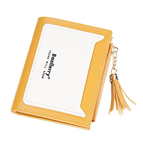 Kartenhalter-Geldbörse Small Fashion Multi Card Buckle Party Wallets Zipper Wallet Herren Brieftasche Klein Münzfach (Brown, One Size) von TDEOK